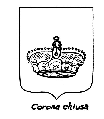 Imagen del término heráldico: Corona chiusa